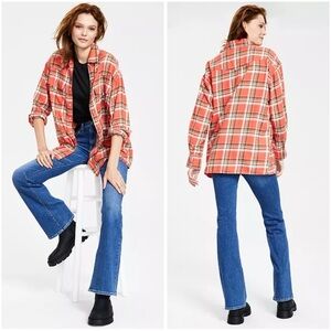 Levi's Women's Dylan Relaxed Western Plaid Shirt 🧡✨🌿